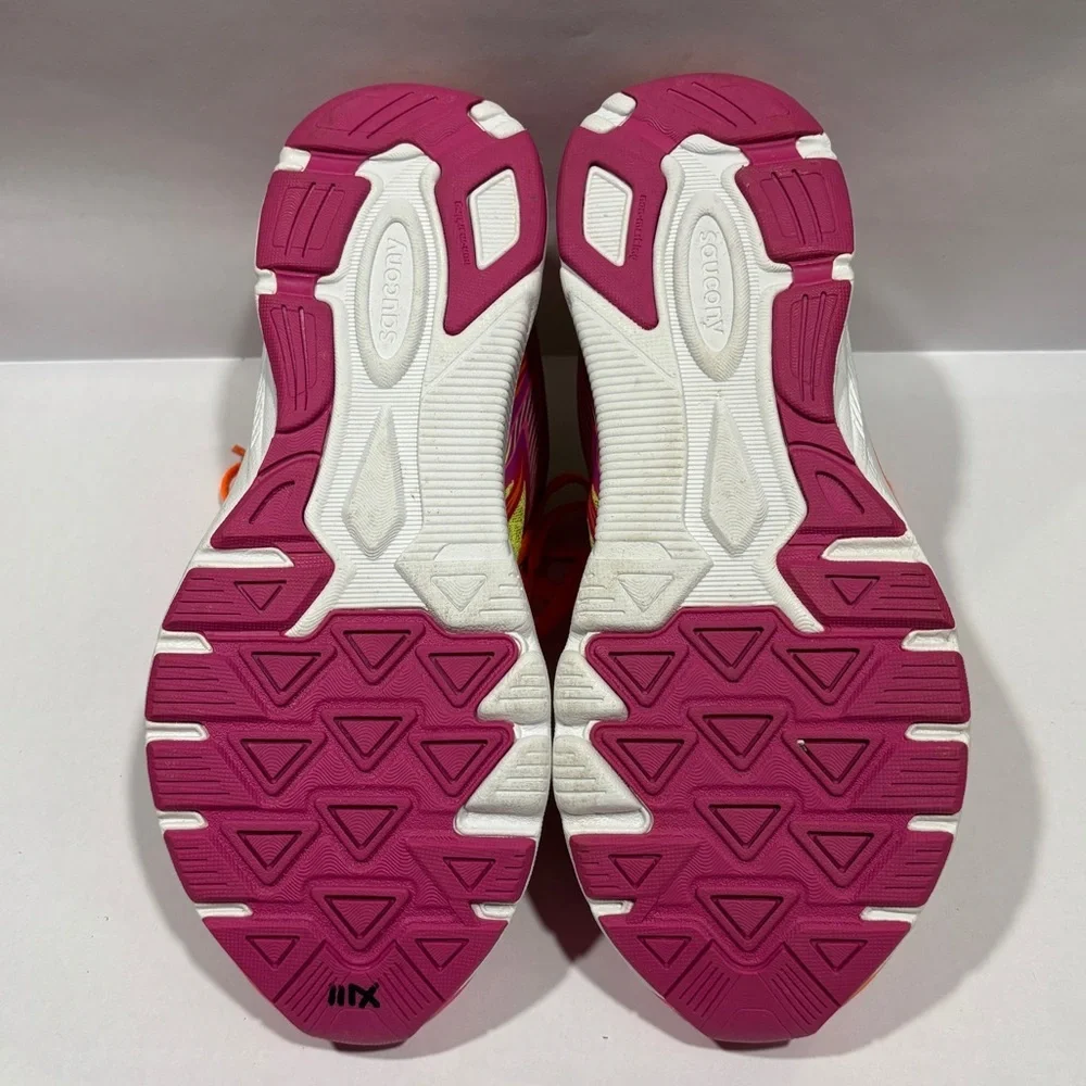 Saucony Kinvara 4 Women’s Size 5.5 Running Shoes Neon Pink Yellow Orange - Picture 6 of 8